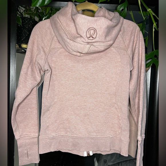 lululemon Scuba Hoodie Heathered Butter Pink w Rose Gold Zipper - Picture 2 of 4